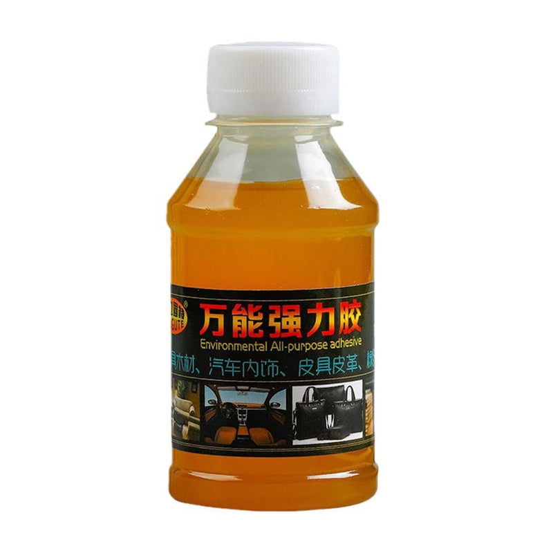 Super strong all-purpose adhesive for bonding leather, fabric, jeans, clothing, logos, floor mats, and car headliner fabric.